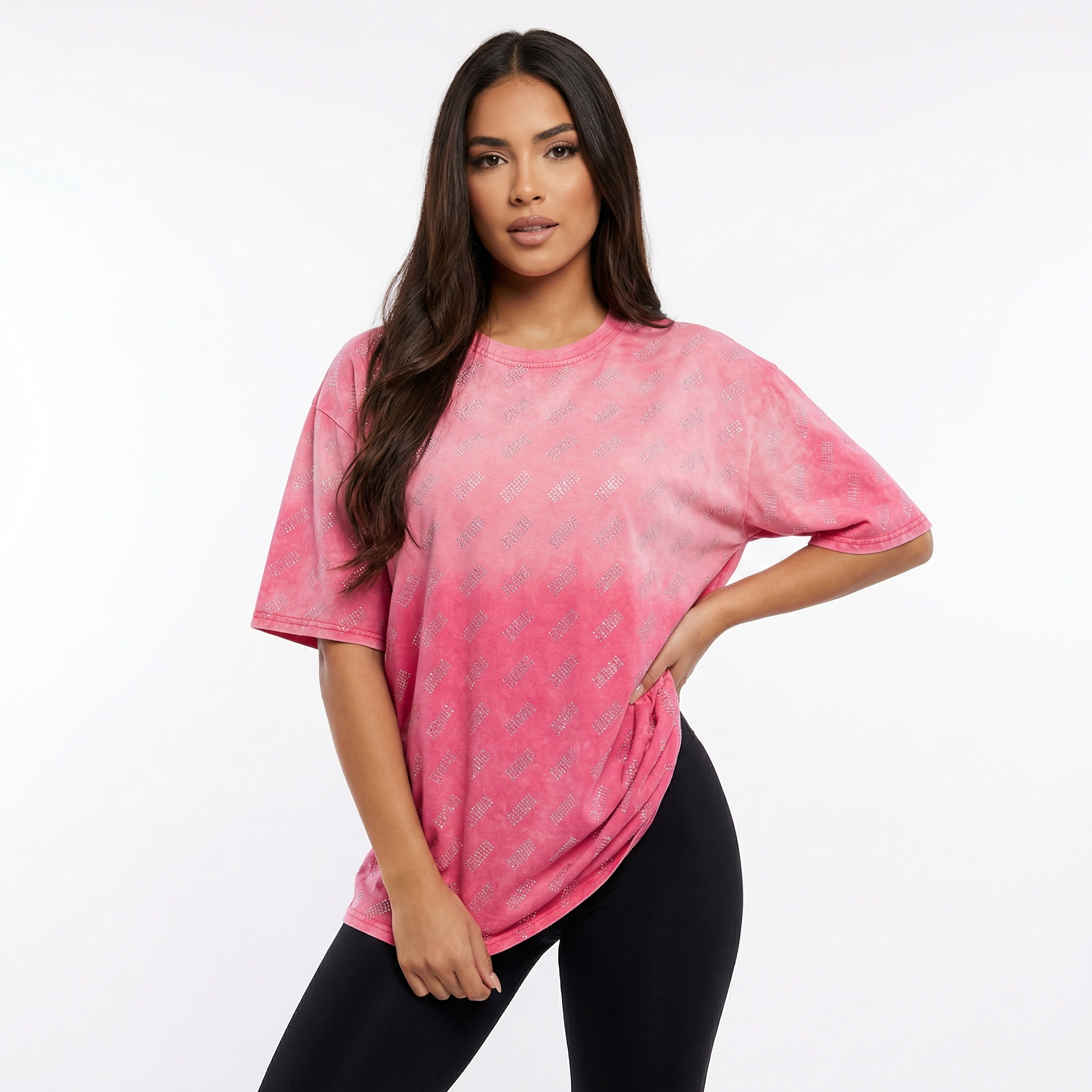 Tricou Pink 'Crystal Tie-Dye'