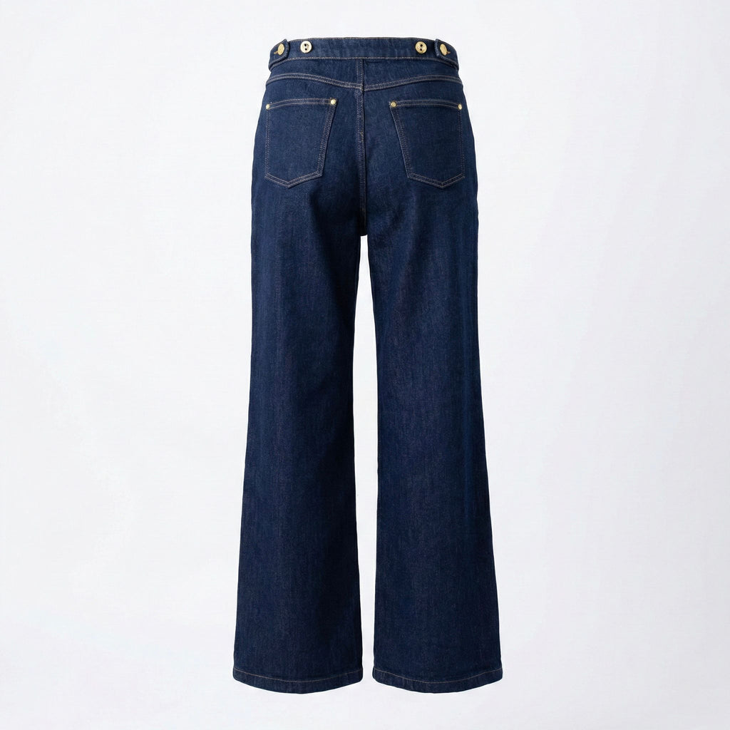 Pantaloni Denim Wide-Leg - Spate