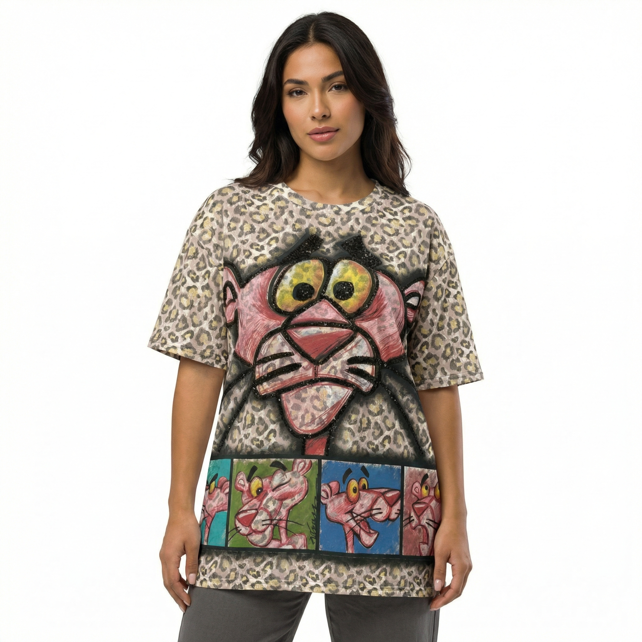 Tricou Leopard 'Pink Panther'