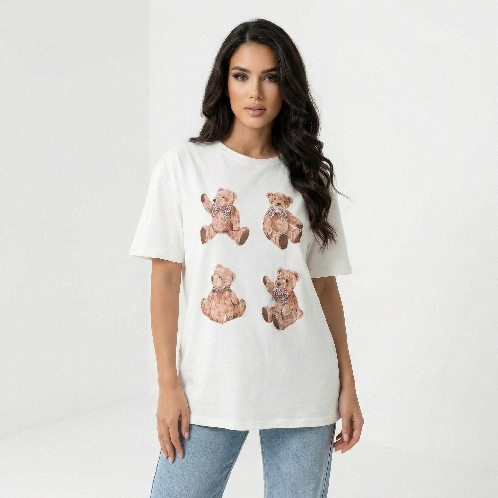 Tricou White „Teddy Quad”