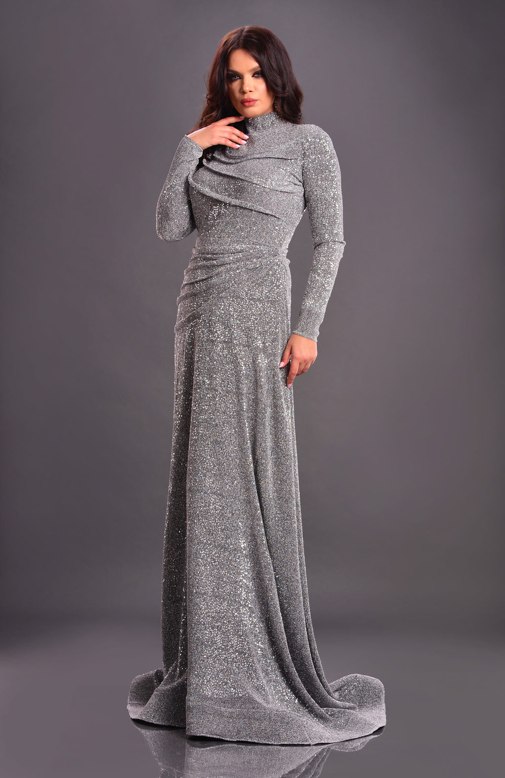 Rochie din Paiete Argintii