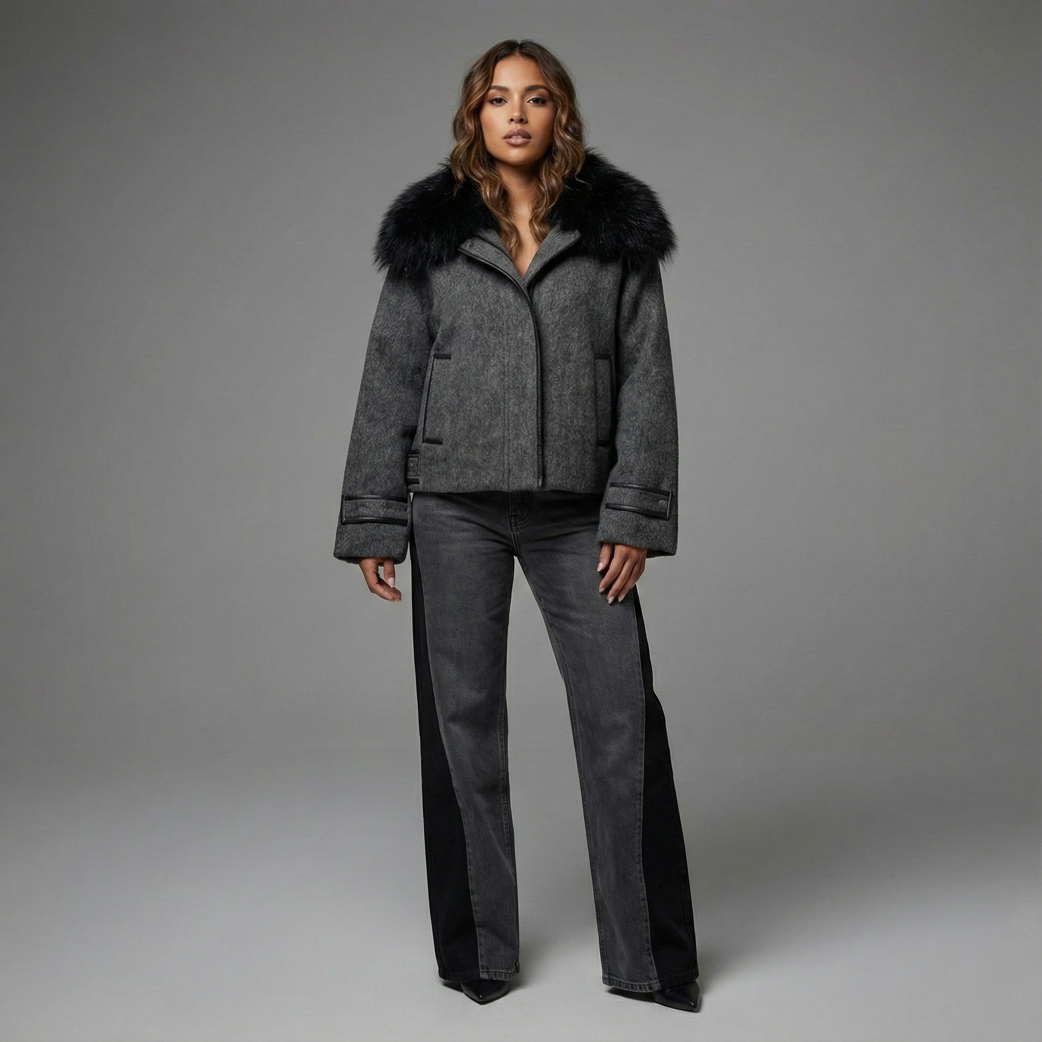 Jachetă Wool „Silver Frost”