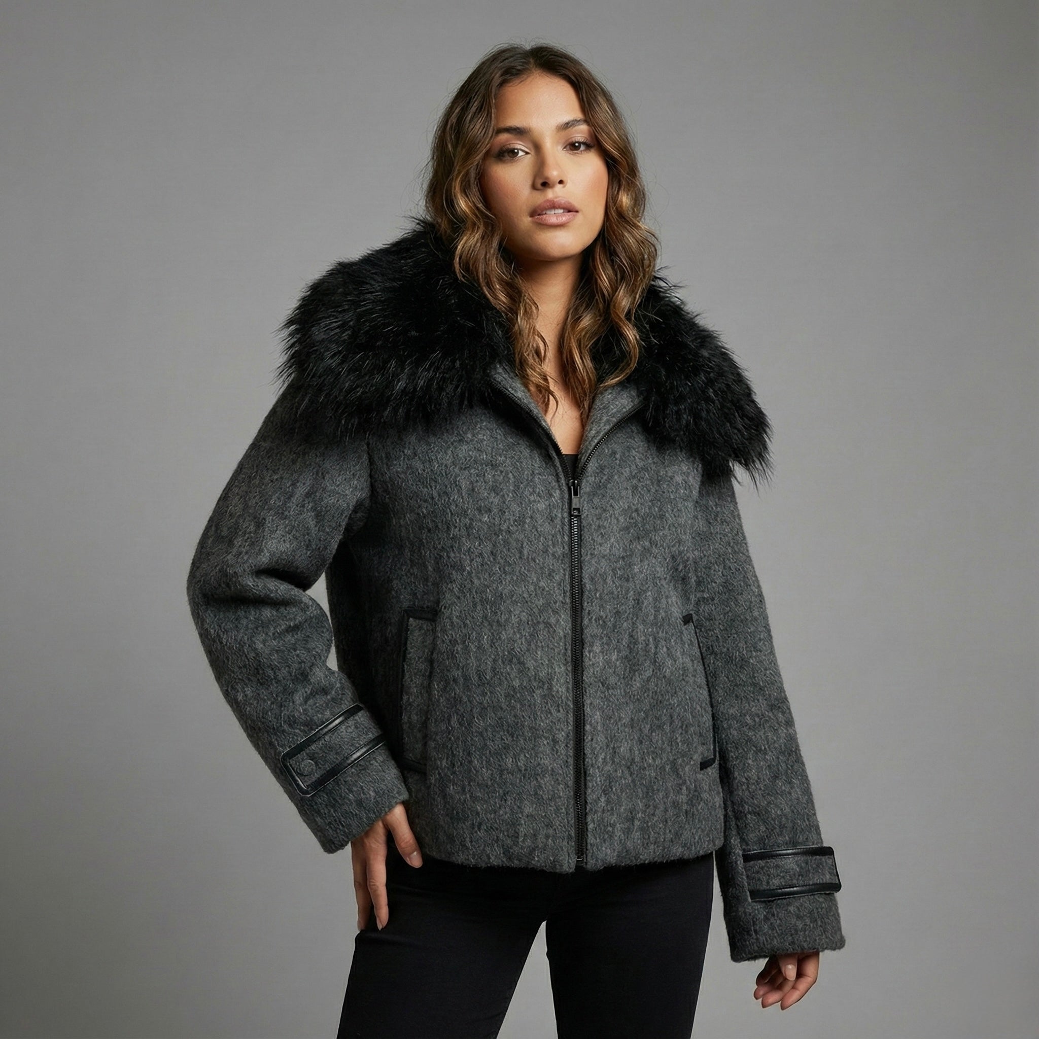 Jachetă Wool „Silver Frost”