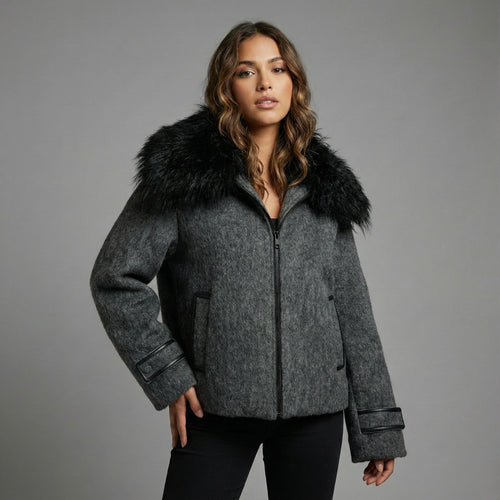 Jachetă Wool „Silver Frost”