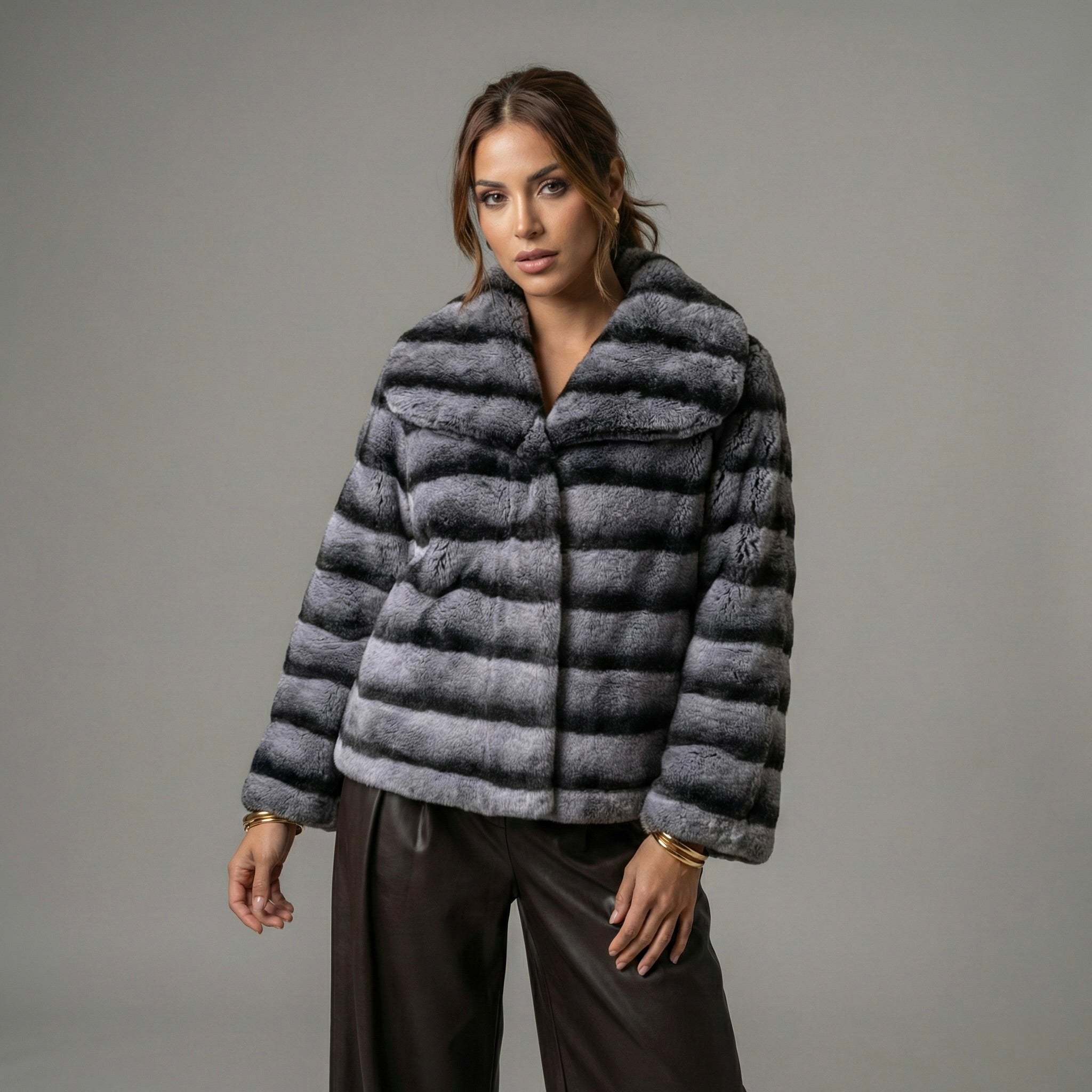 Jachetă Short Fur „Ethereal White”