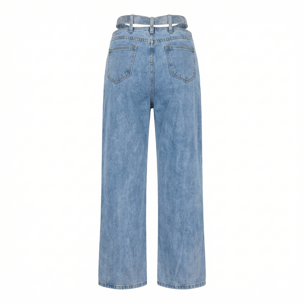 Pantaloni Denim Light Blue - Detaliu Spate Ghost
