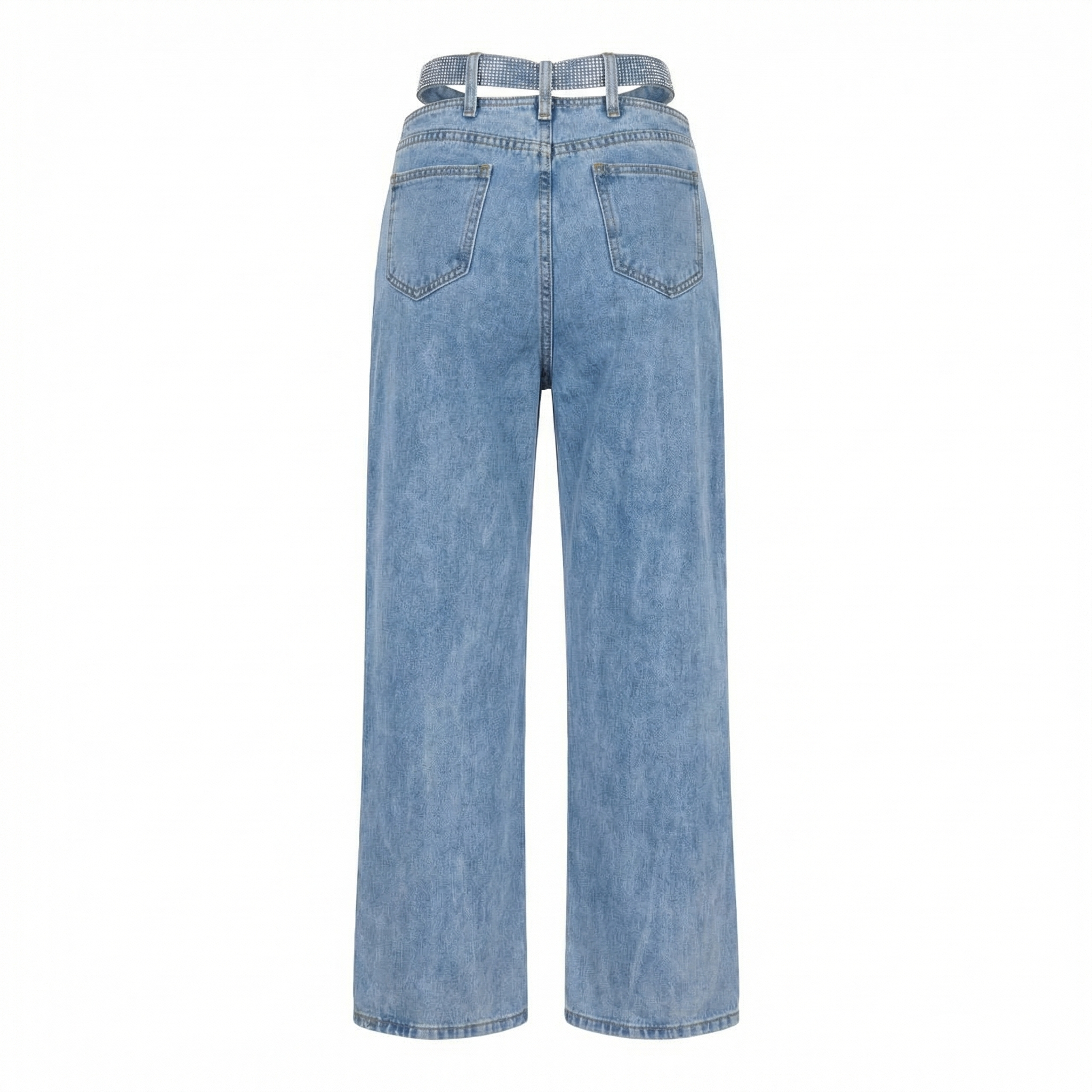 Pantaloni Denim Light Blue - Detaliu Spate Ghost