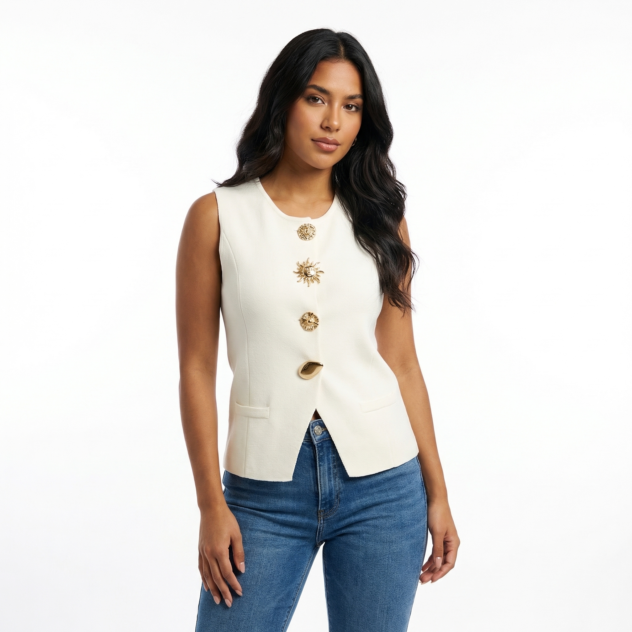 Vestă Elegance Albă - Rosmarie Couture