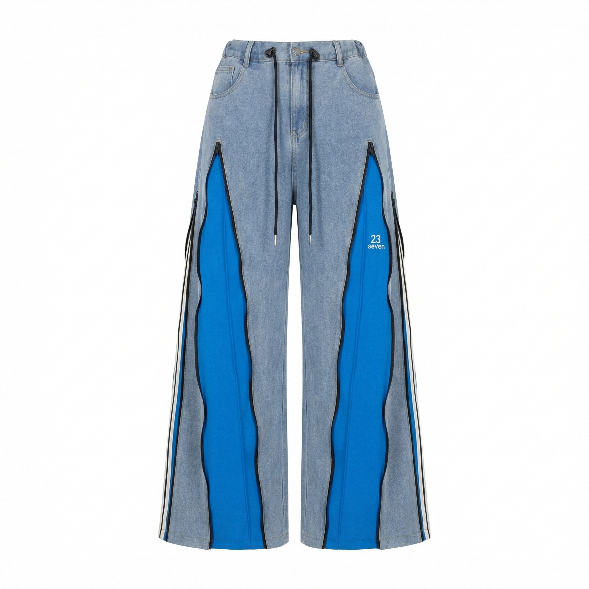 Pantaloni Denim Sport - Detaliu Față Ghost