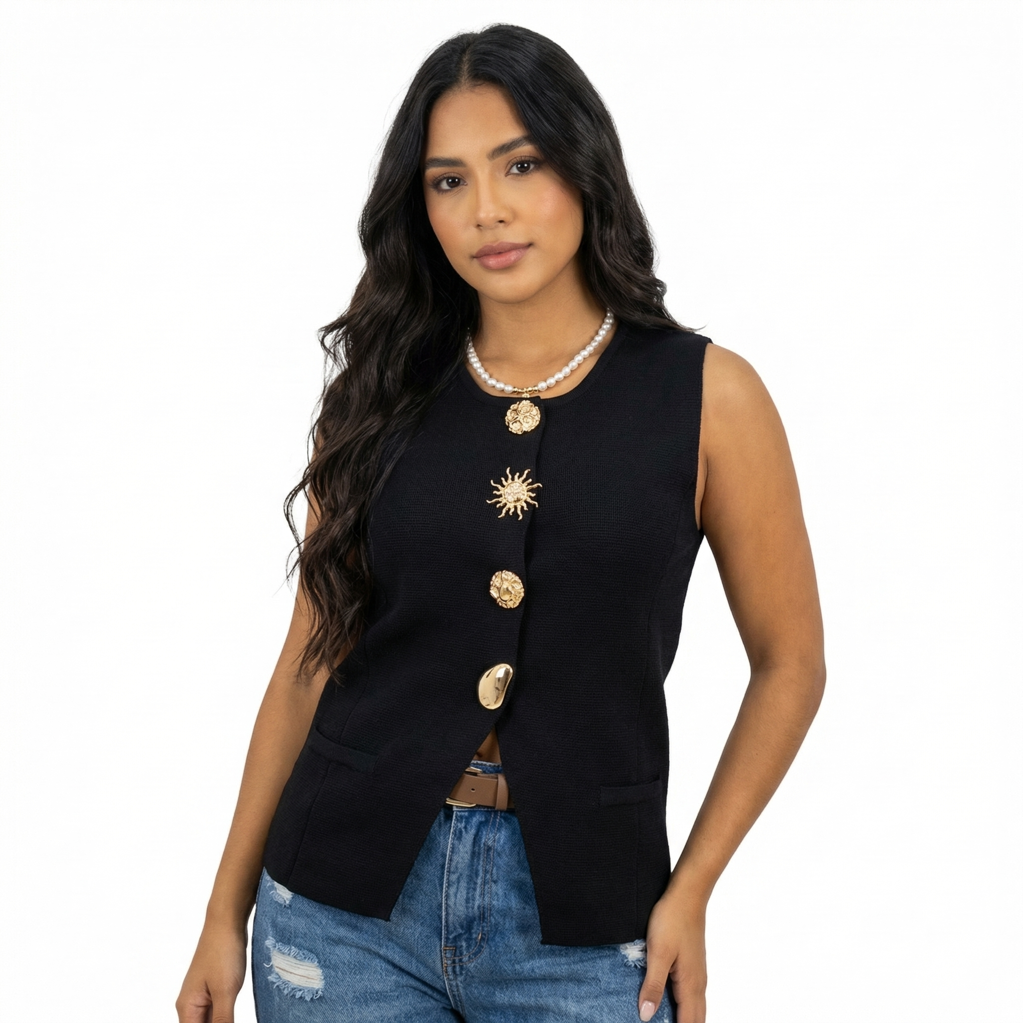 Vestă Elegance Neagră - Rosmarie Couture