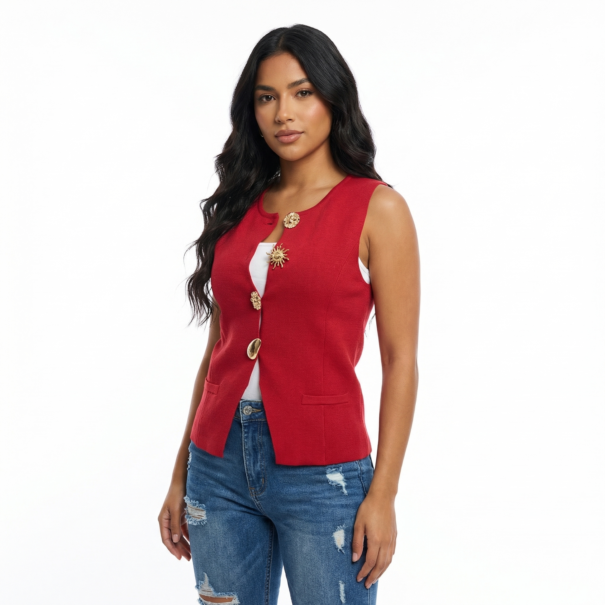 Vestă Elegance Roșie - Rosmarie Couture